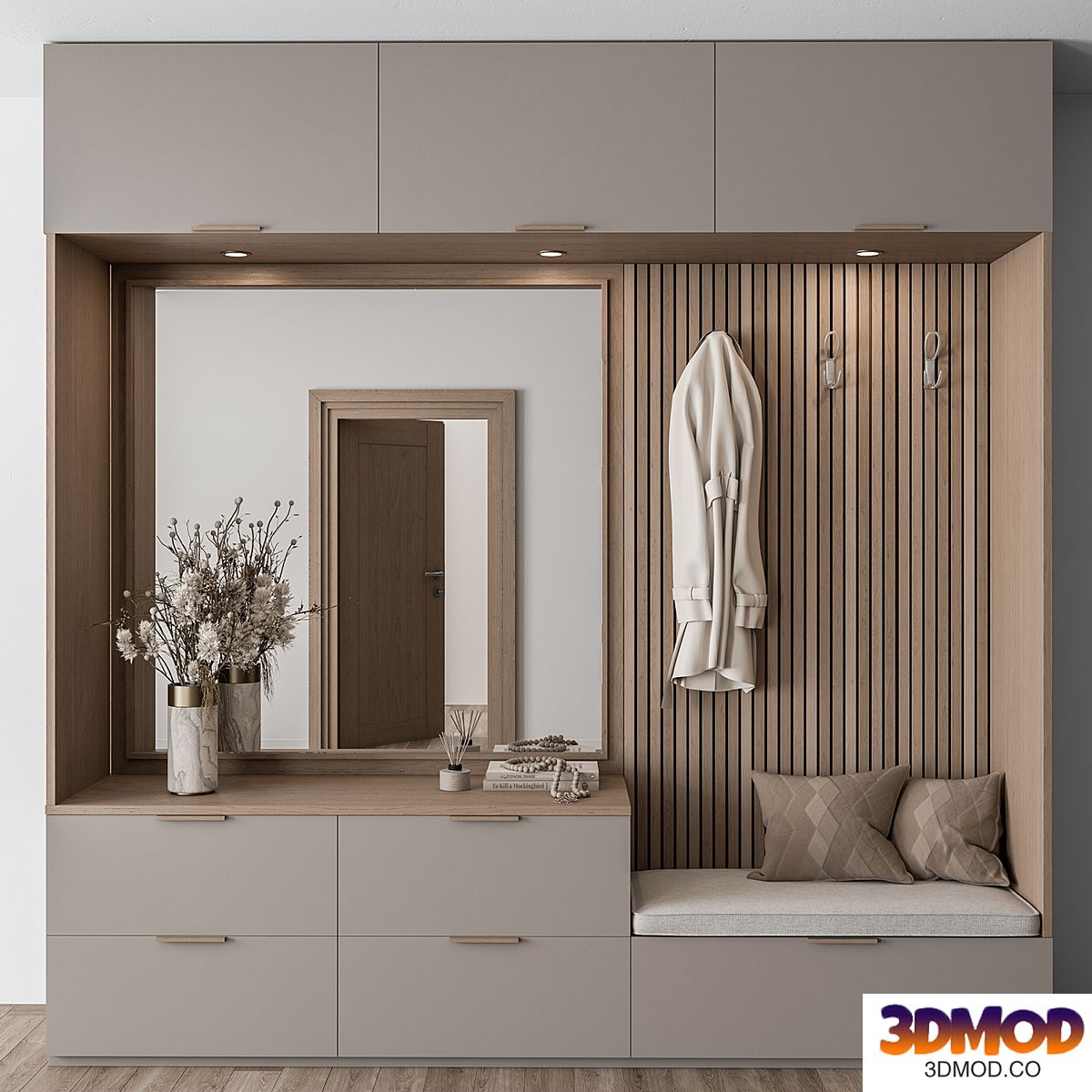 Hallway 46 - Beige and Wood Entrance