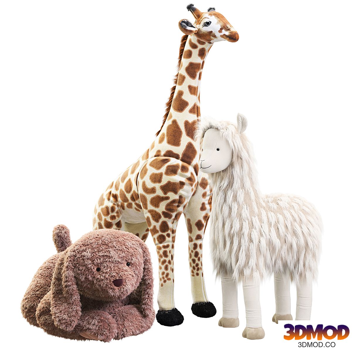 Pottery Barn plush liama Labradoodle Giraffe