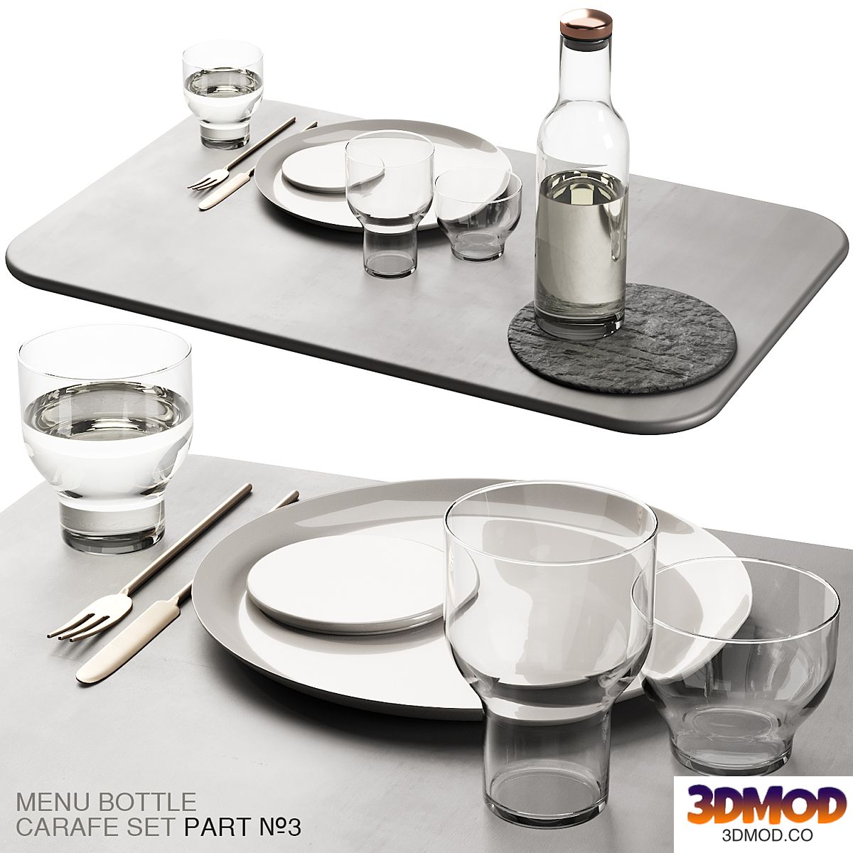 138 dishes decor set 11 MENU Bottle Carafe by Norm P03