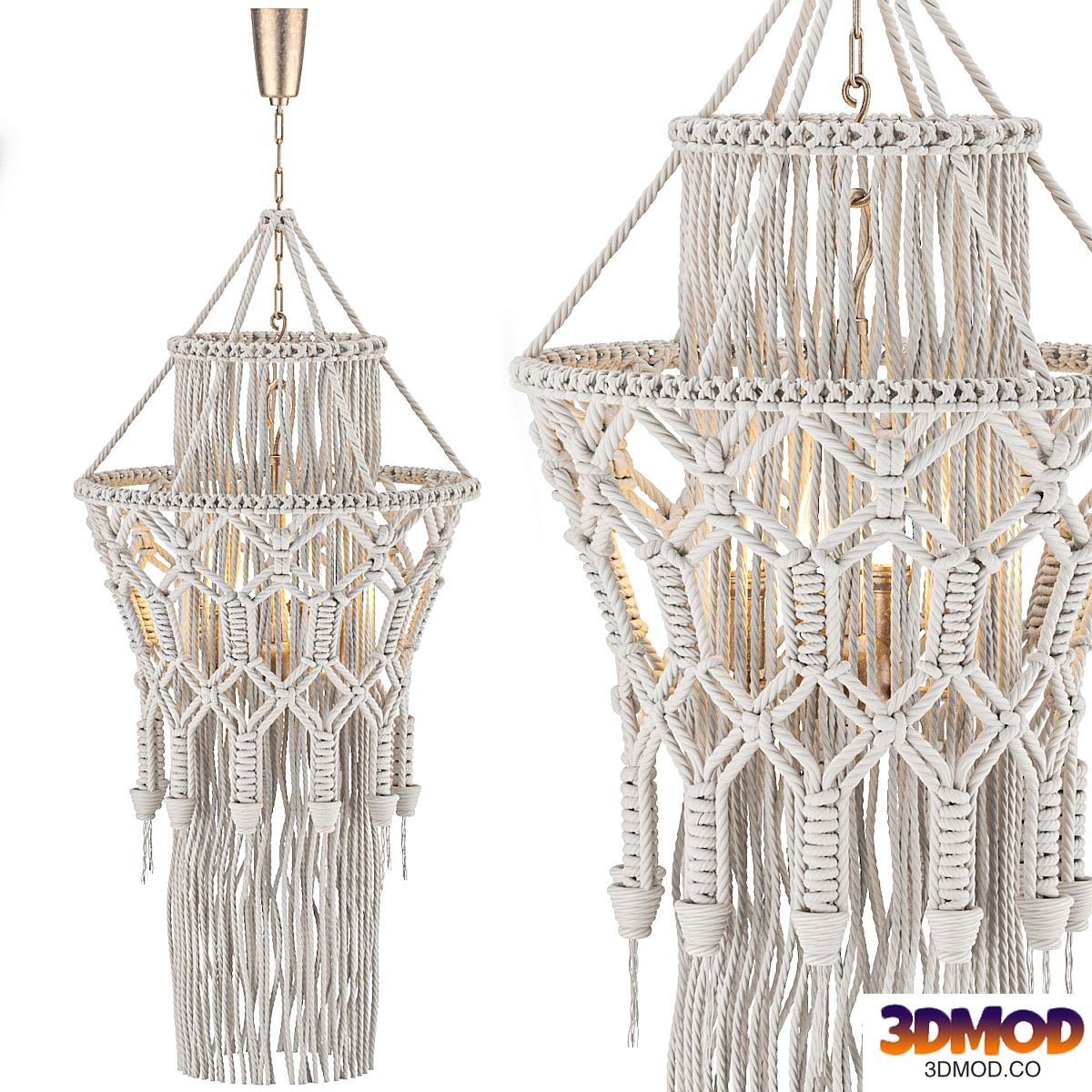 Macrame chandelier 2