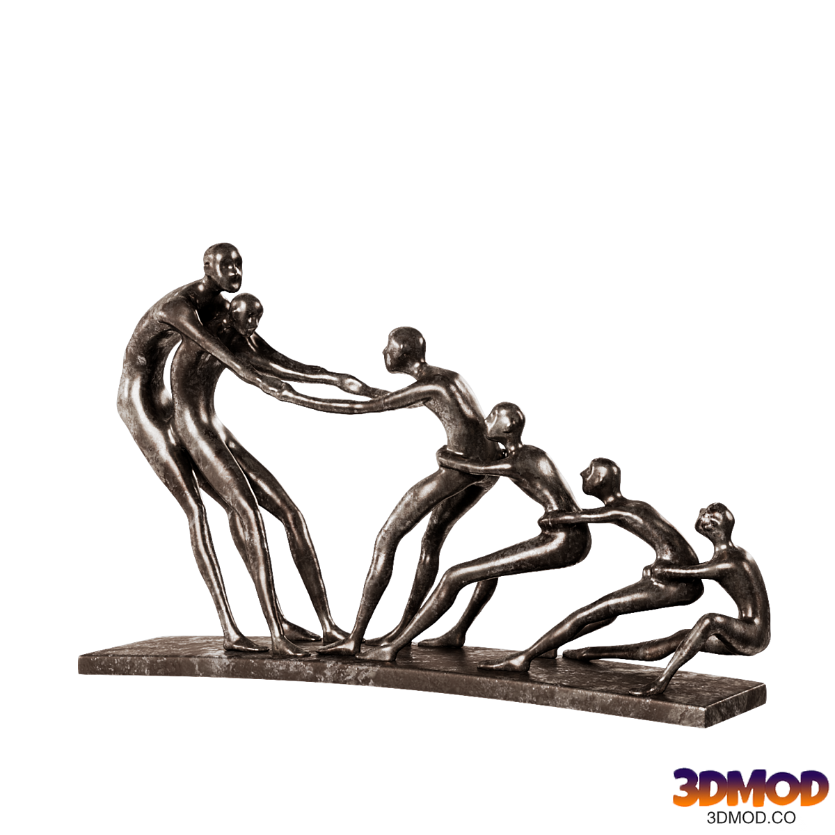 WAYFAIR bronze statuette Tug of War