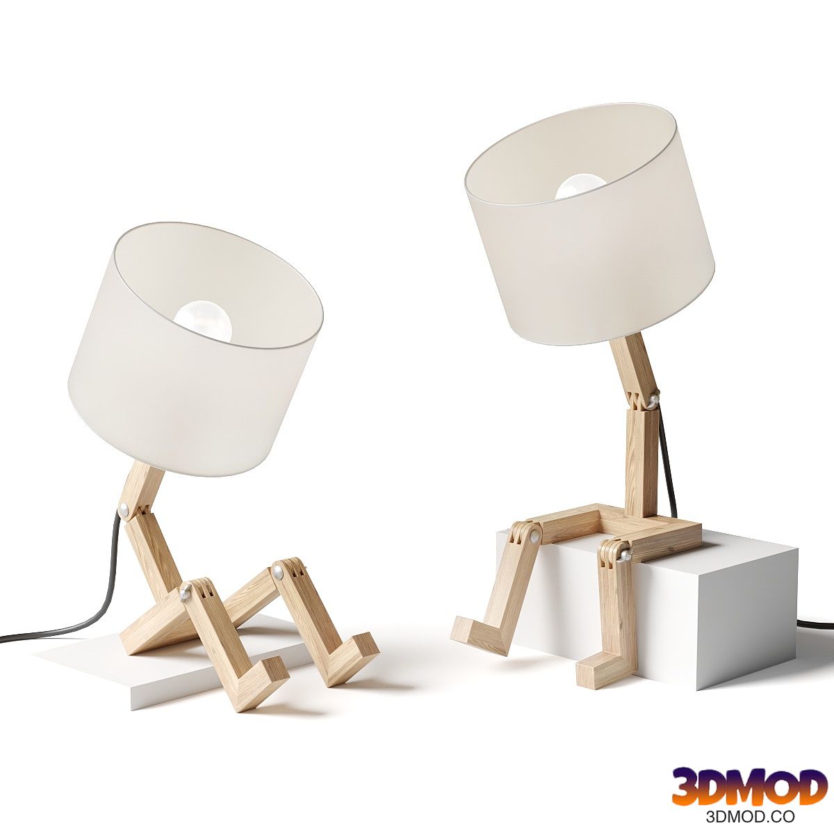 Table lamp artistic Trisdar robot