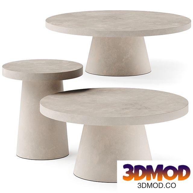 west elm Two-Tone Concrete Round Side Coffee Tables