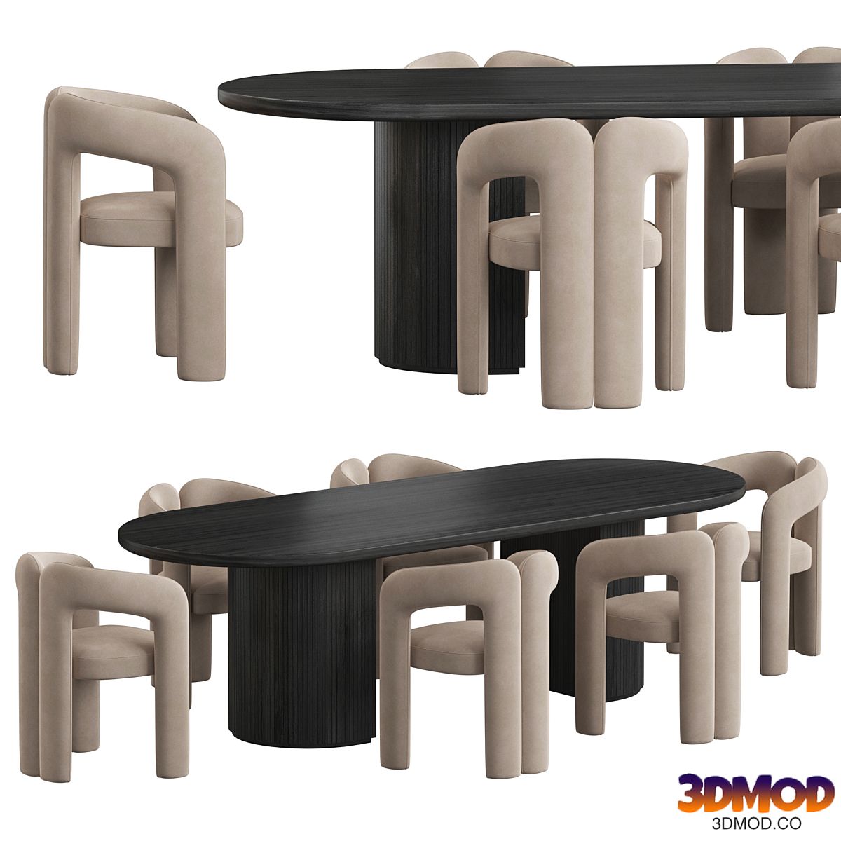 Gubi Moon Dining set