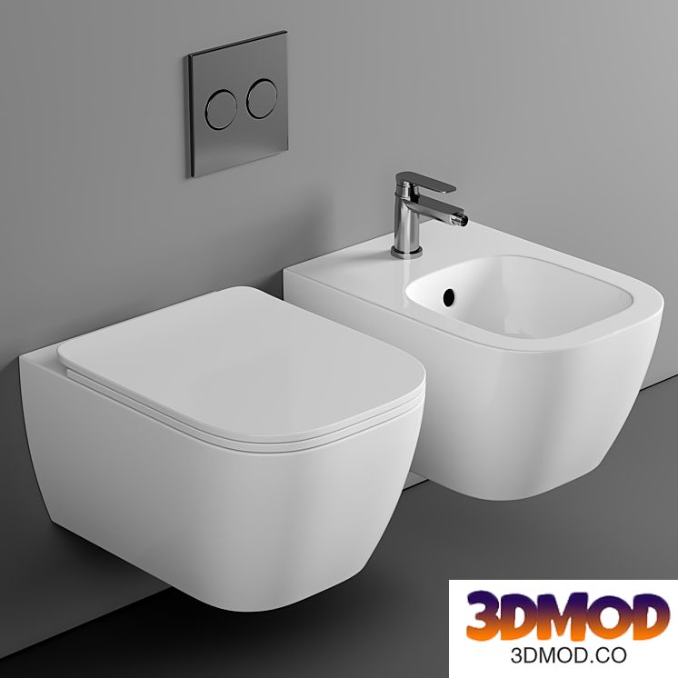 BagnoDesign Attache Rimless Wall Hung Toilet