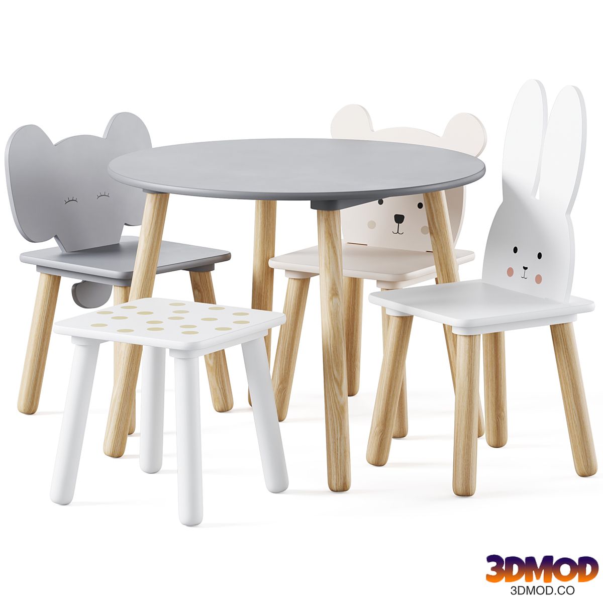 Table and Animal Kids Chair by jabadabado