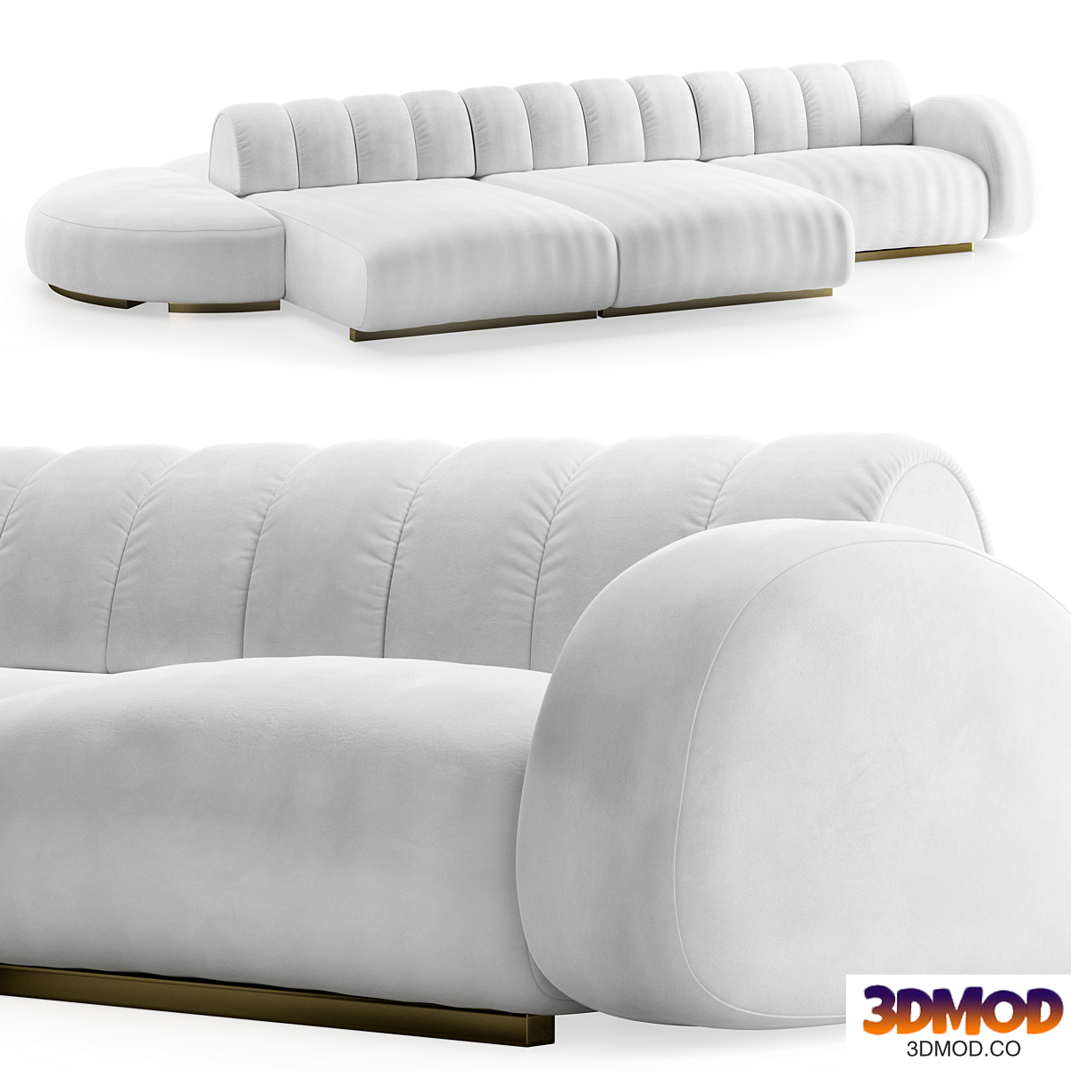 Cassia modular sofa Caffelatte