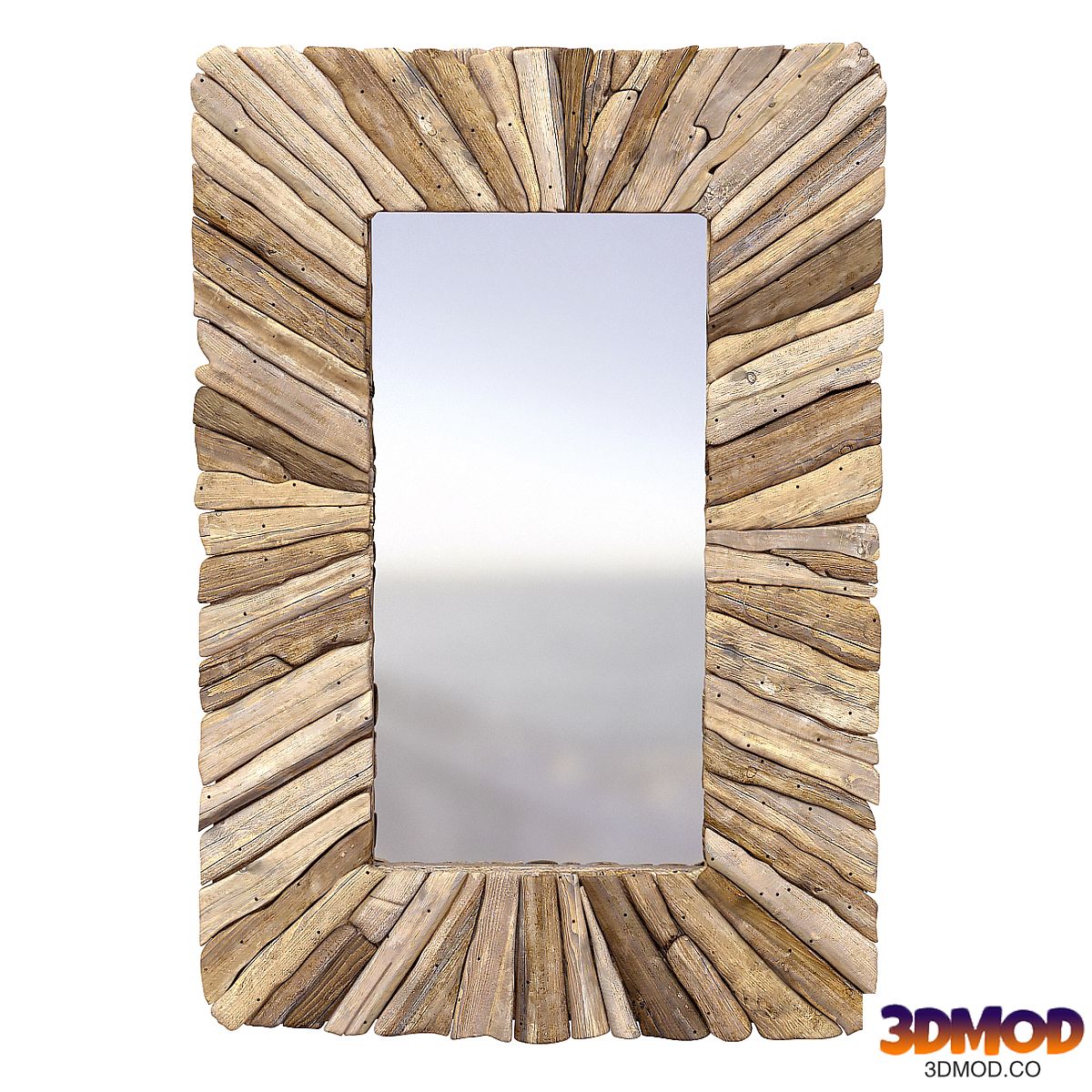 Bazar Bizar Driftwood Framed Mirror wooden Natural M
