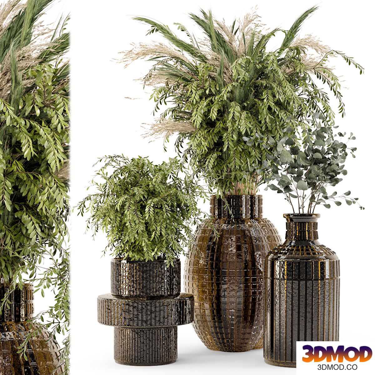 Collection Indoor Plants in Glass Pots - Set 701