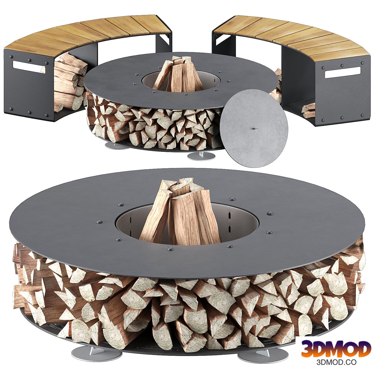 outdoor fireplace