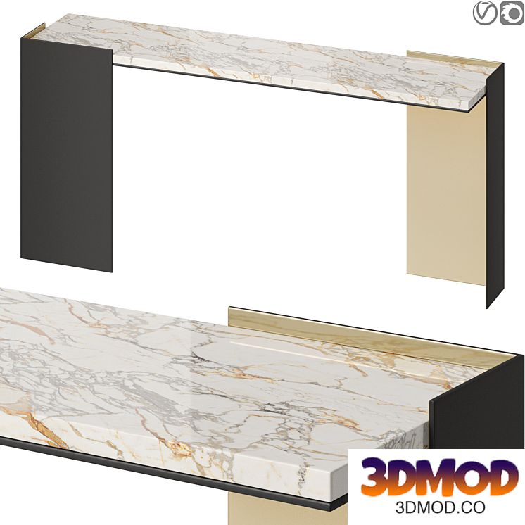 Baker Wrap Console Marble Top