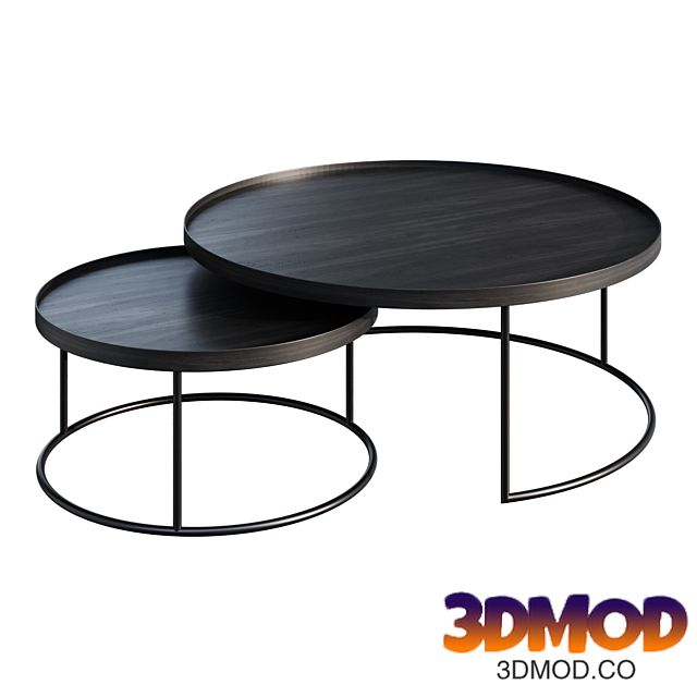 Coffee table ETHNICRAFT ROUND TRAY TABLE, SET VAN 2 coffee table