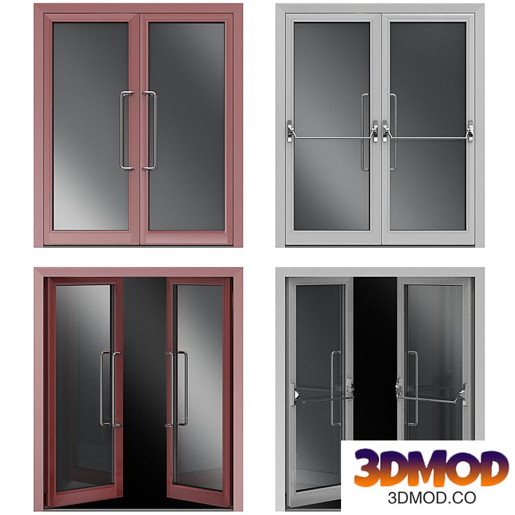 Metal swinging fire doors