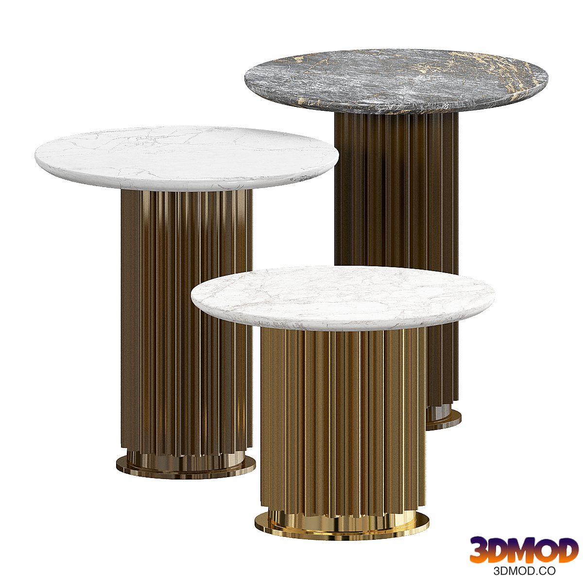 Gold Emperador Dark Coffee Table