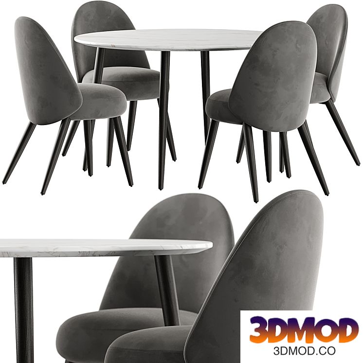 Esstisch Chantilly table and Identites chairs