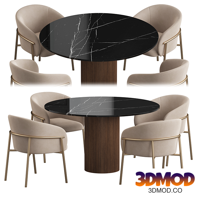 Ostinato table Rimo chair Dining set