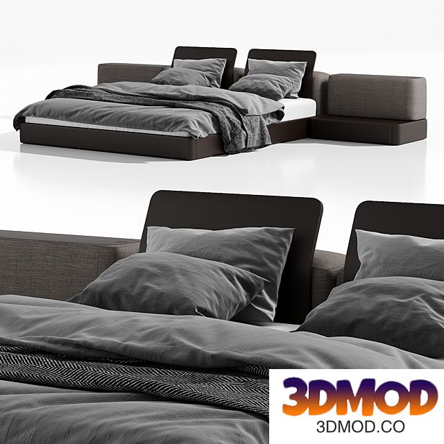 BASE bed with side tables