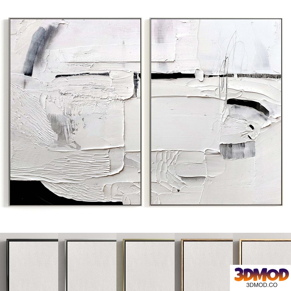 Plaster Two Photo Frame R-142