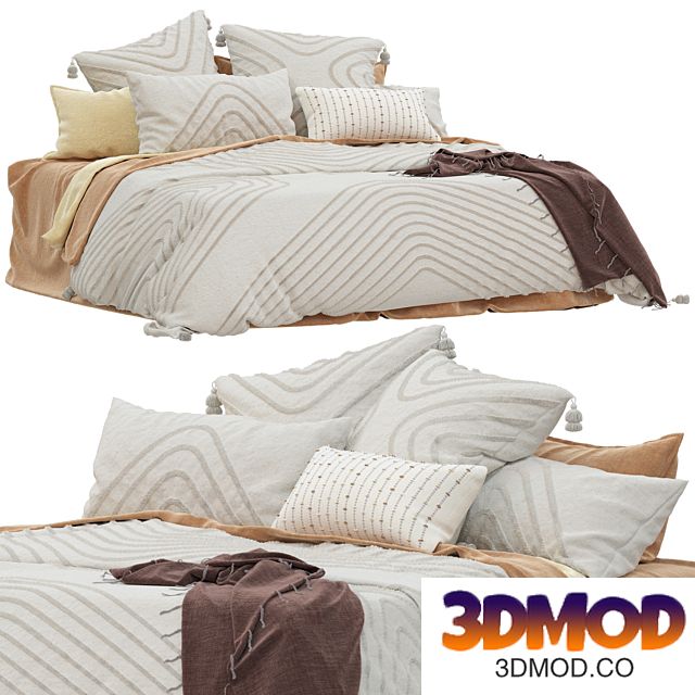 Adairs Ollie Tufted Vanilla Quilt Cover