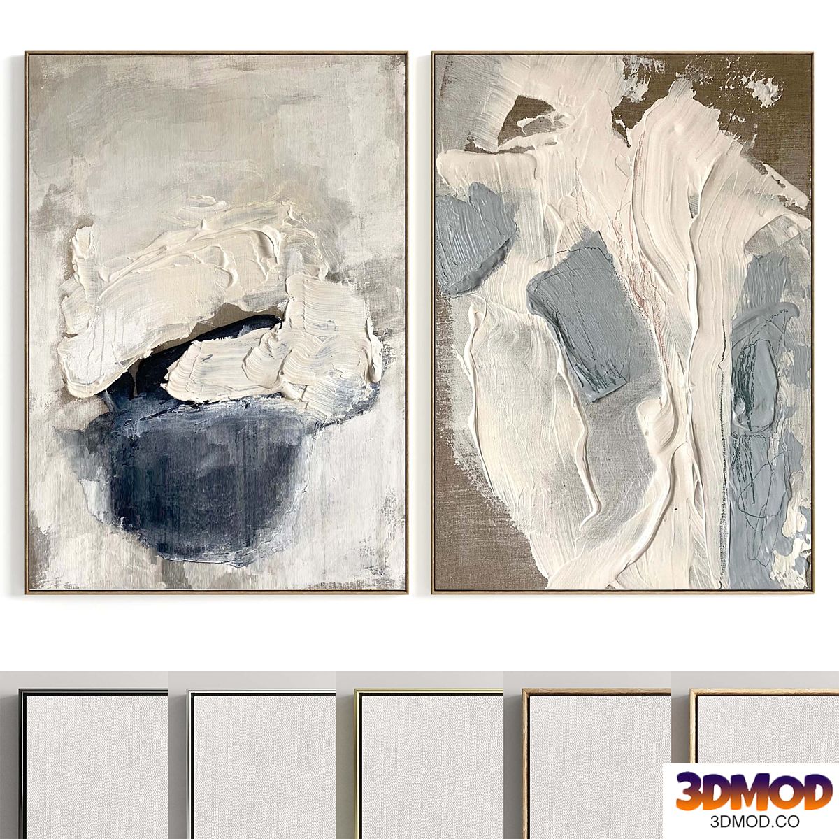 Plaster Two Photo Frame R-194