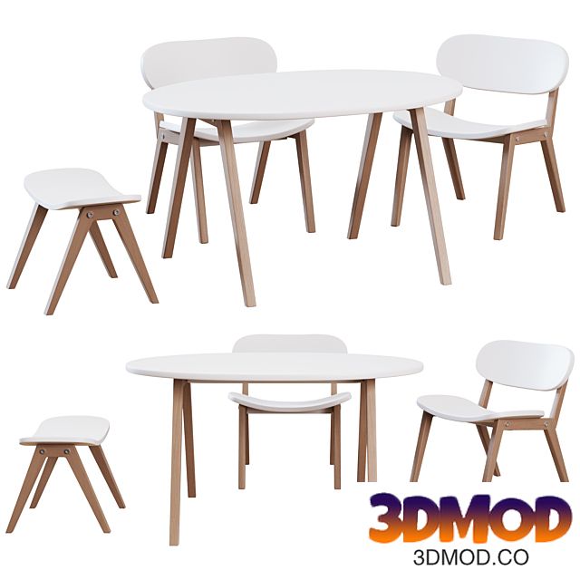 ellipse table and chair Classic