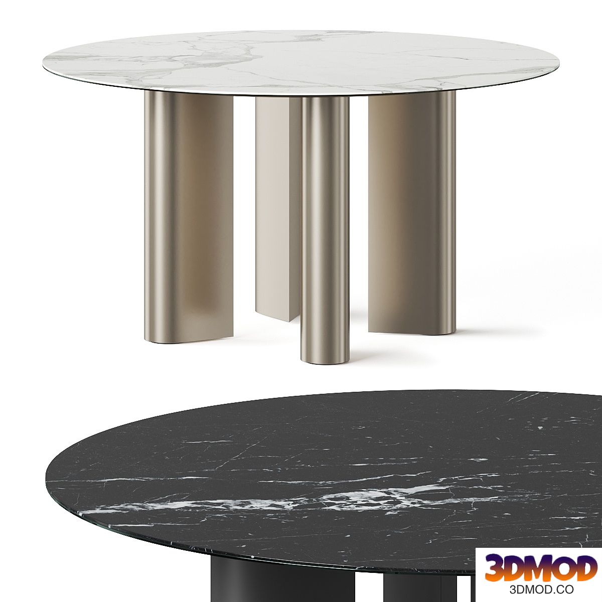 Bonaldo Geometric Round Dining Table