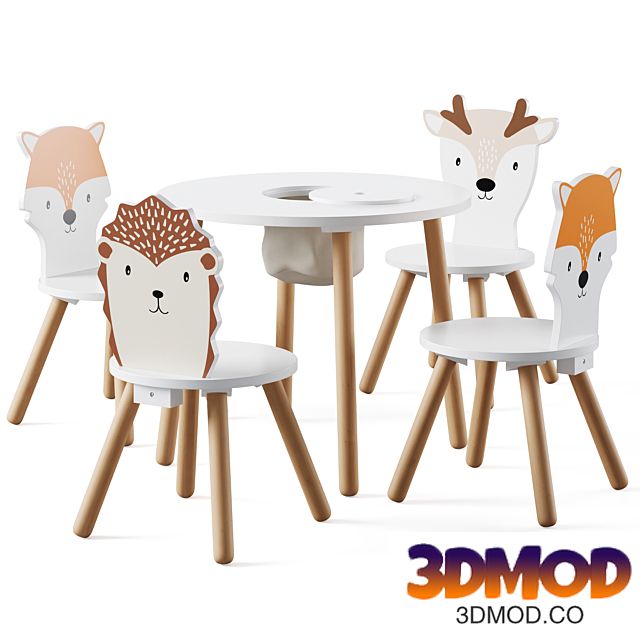 Dandelion Toddler Table & Animal Toddler Chair by Great little