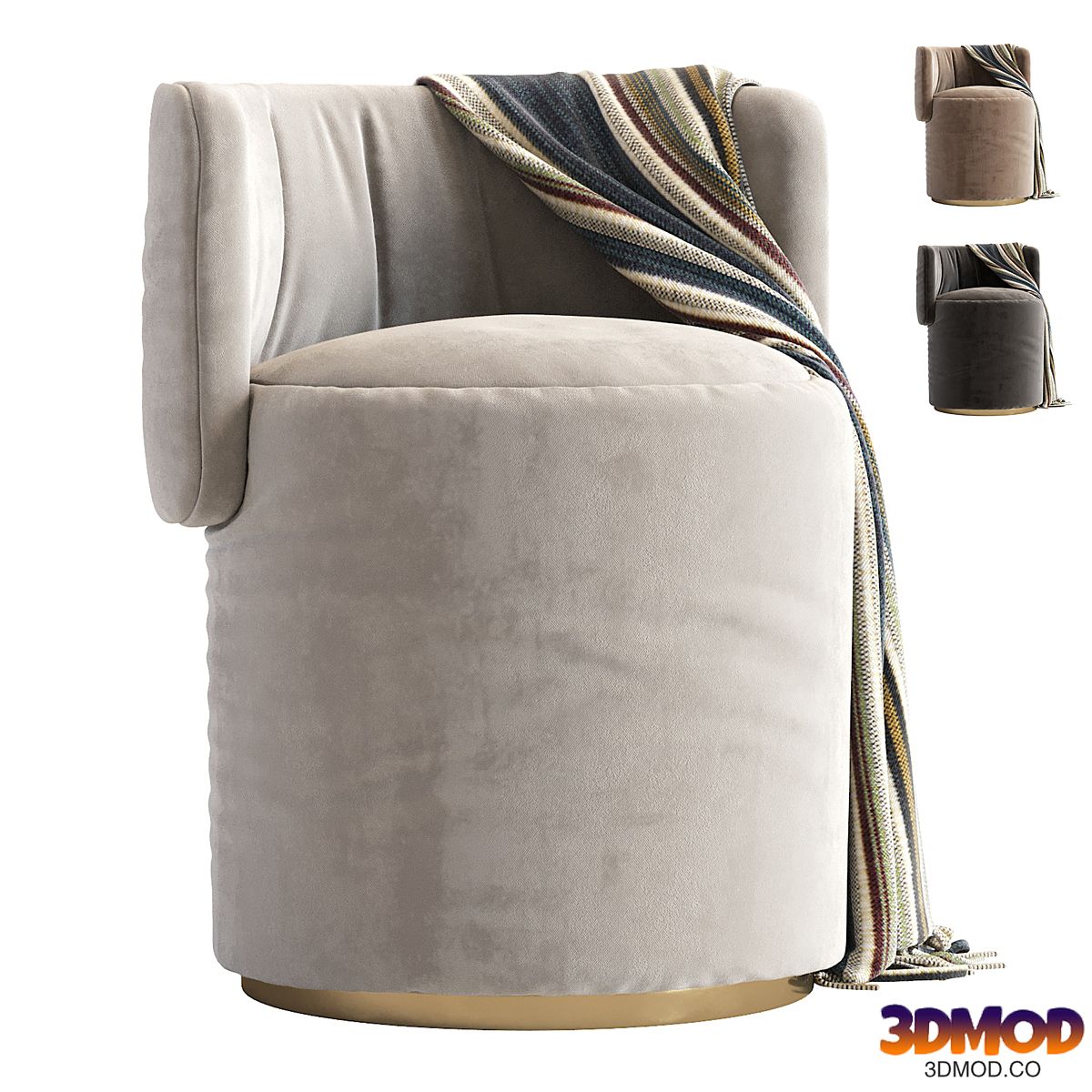 Love Seat Pouf Rugiano