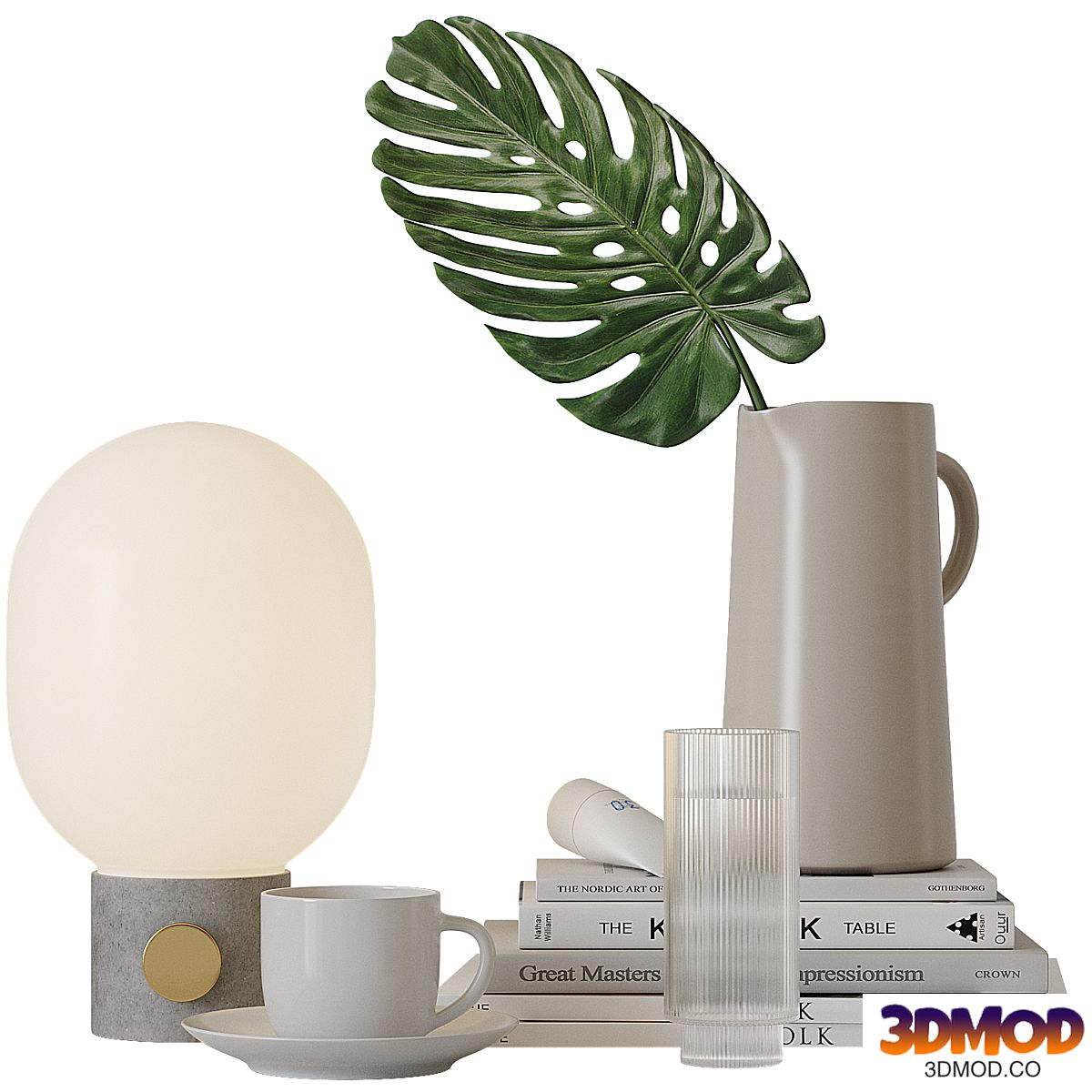 Decorative set for bedside tables