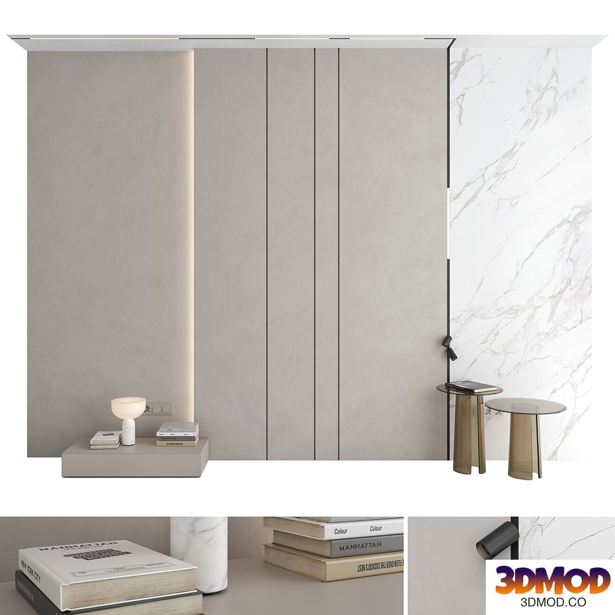 Decorative wall panel set 106