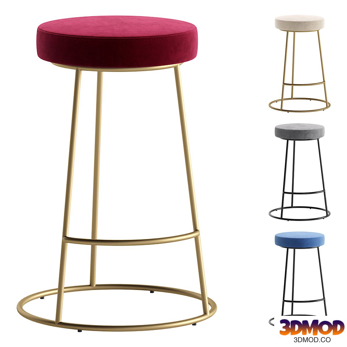Bar Stool MACLAINE by Cazarina Interiors 4 Colors Version/Барный Стул МАКЛЕЙН