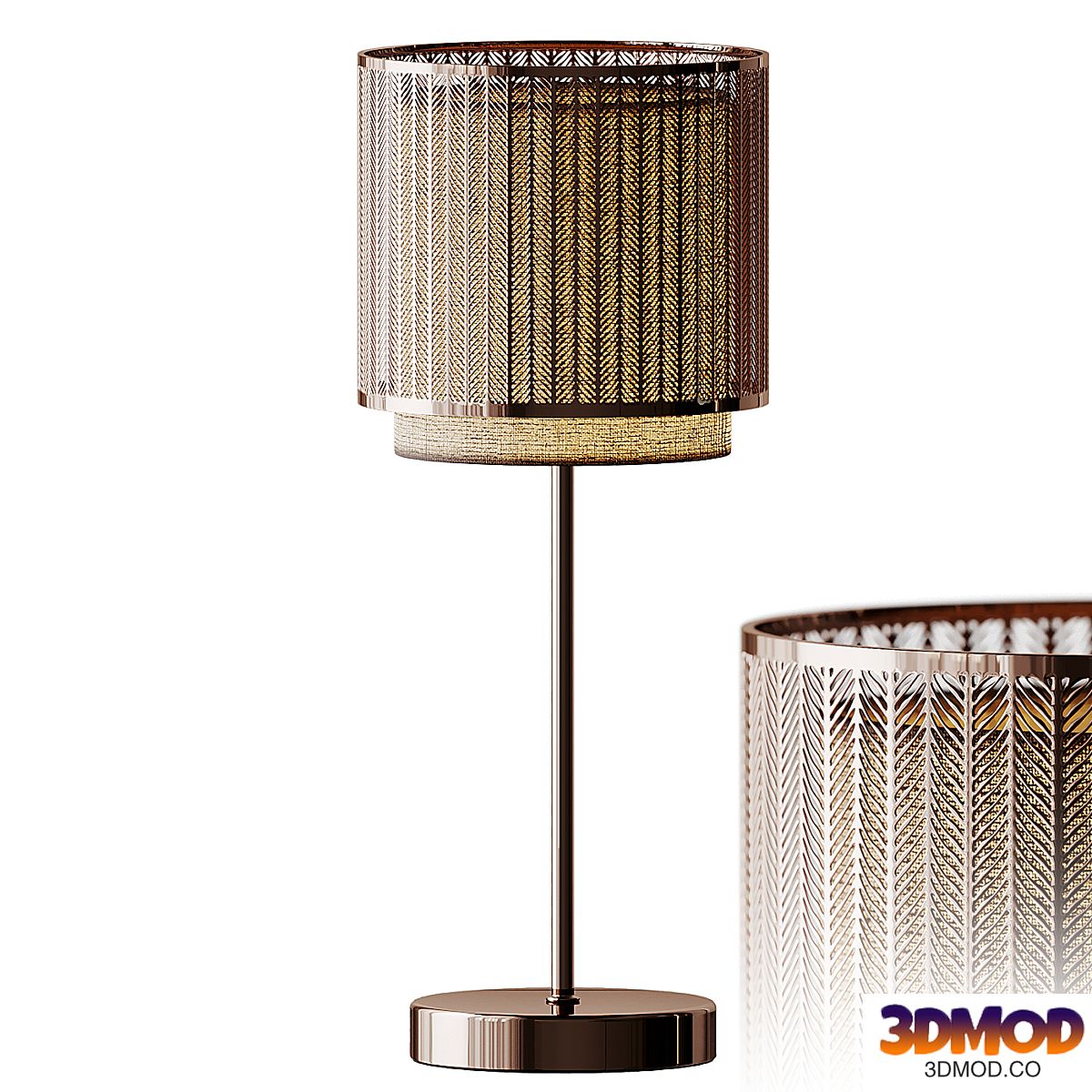 Jada Touch Table Lamp Brass and Rose Gold