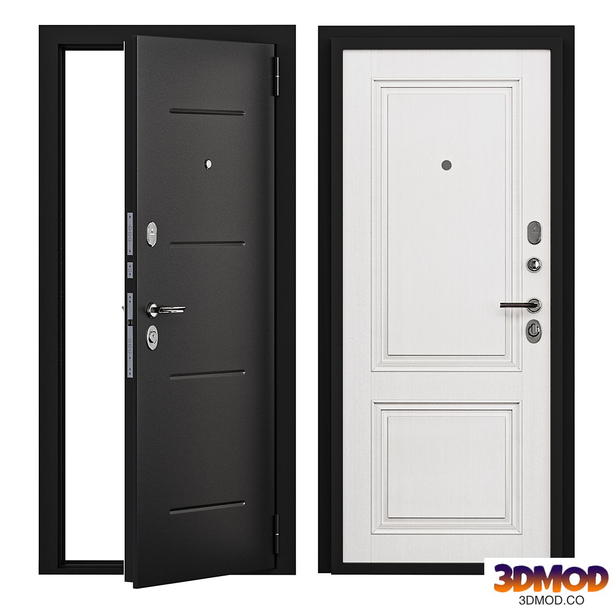 Entrance door metal STEEL DOOR PORTA S 104.К32 BIANCO VERALINGA