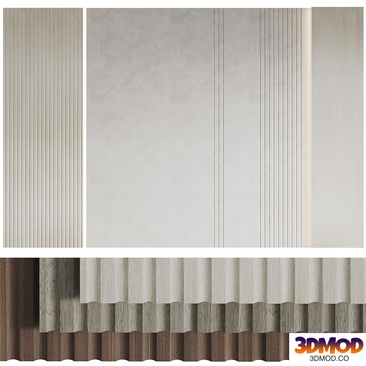 Decorative wall panels Wood 3
