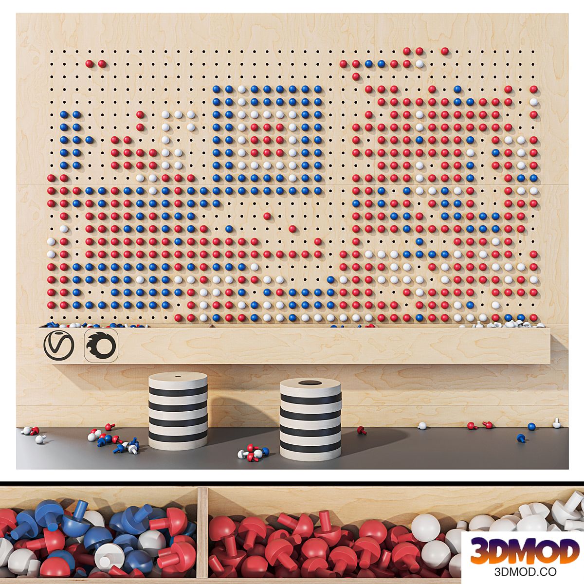 Wooden game board for nursery No. 2
