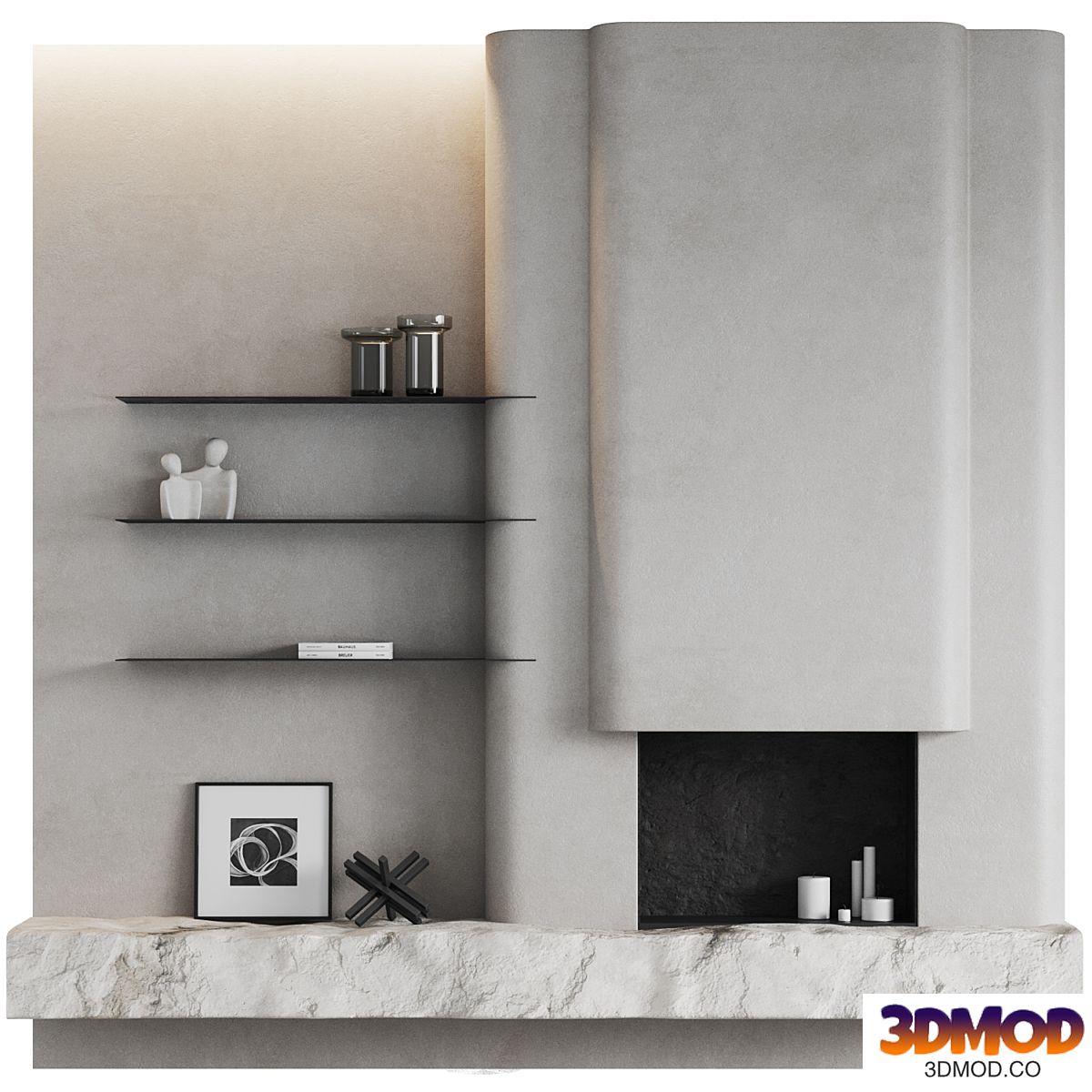 Fireplace area Monolithic