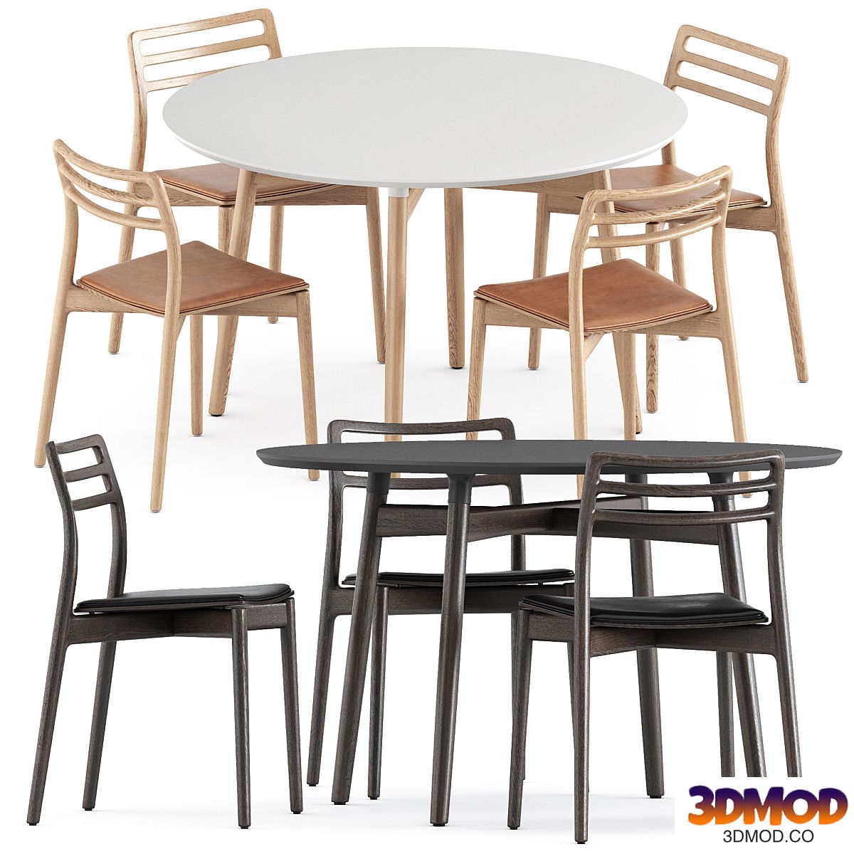 Cabin chair by Vipp and BA103 round table by Carl Hansen and Son