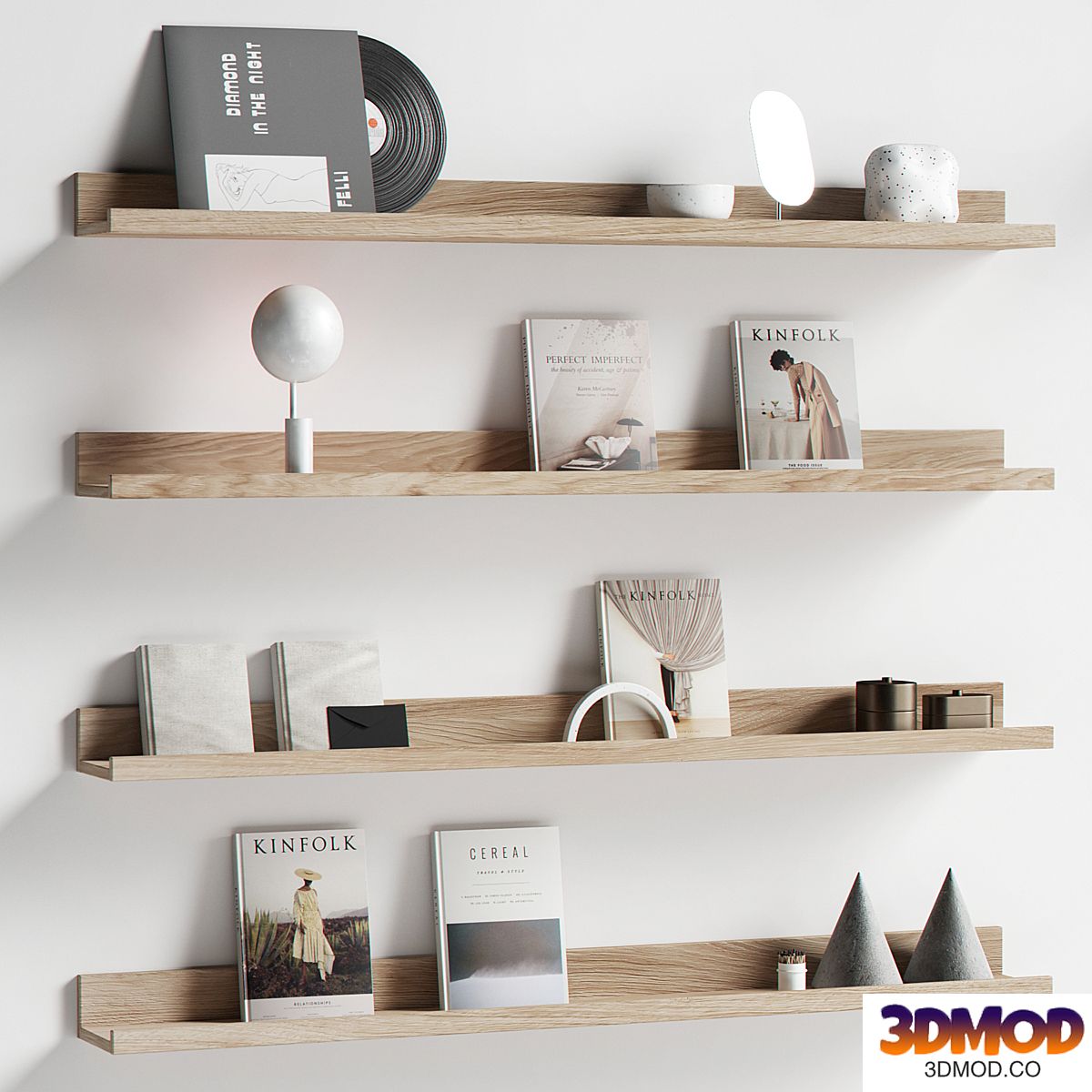 Decorative set 050 bookshelf