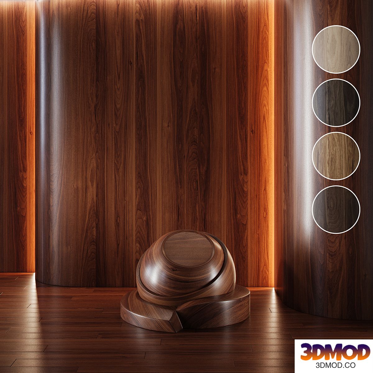 Wood Walnut set (seamless) | laminate | Parquet | fifteen