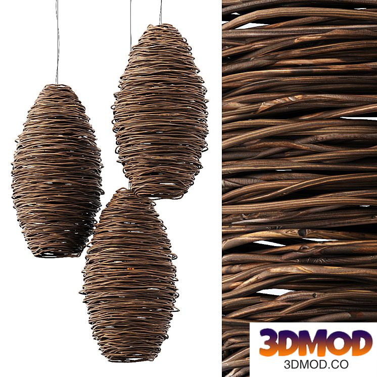 Lamp wicker n21