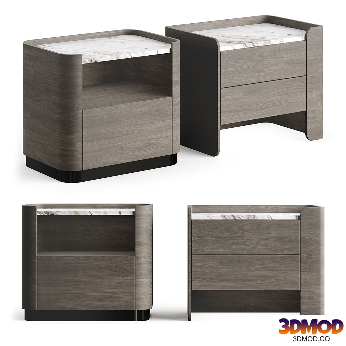Echo Wood Bedside Table Lux Lucia Casa