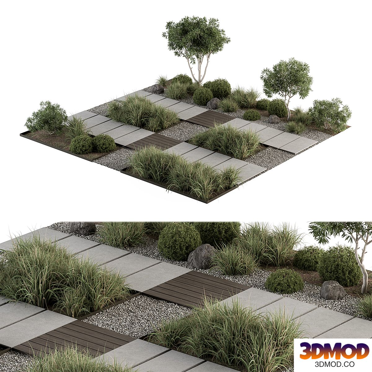 Urban Furniture / Architecture Environment with Plants- Set 67