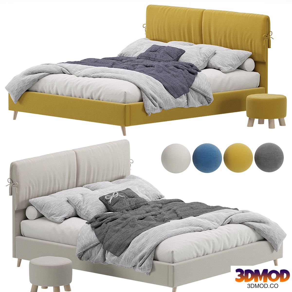 Bed Siteno Minced 160 Barhat Beige by Divan.ru / Bed Siteno