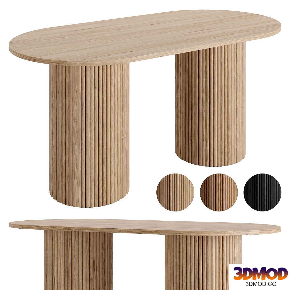 Farmhouse 63 Solid Wood Dining Table by Homary