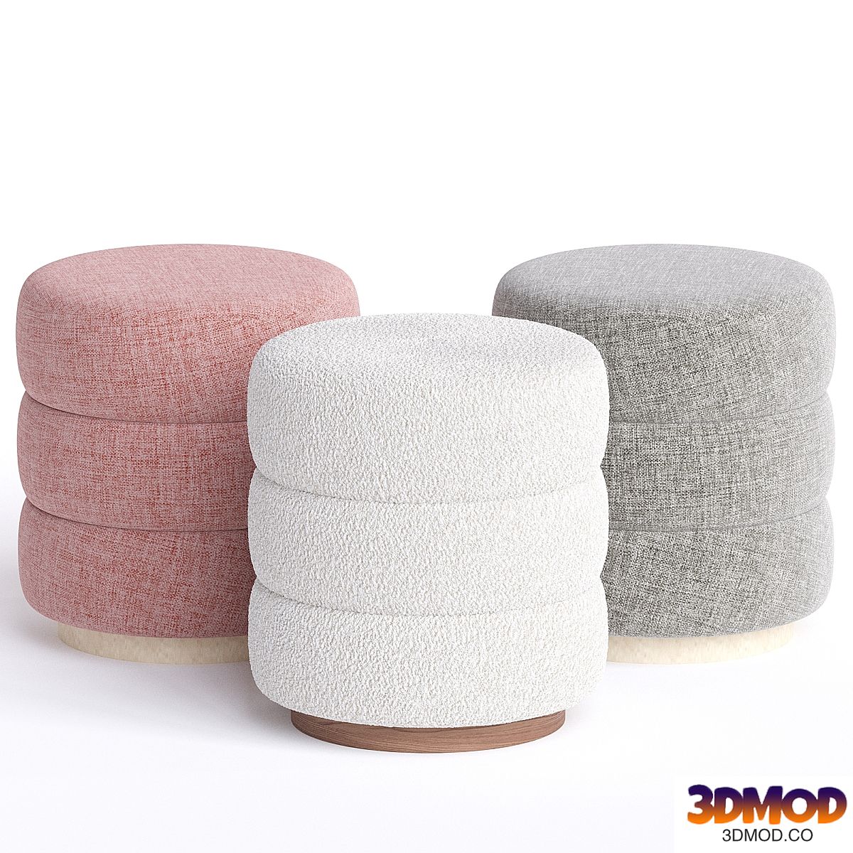 BYZANCE OTTOMAN ARMY SNOW POUF