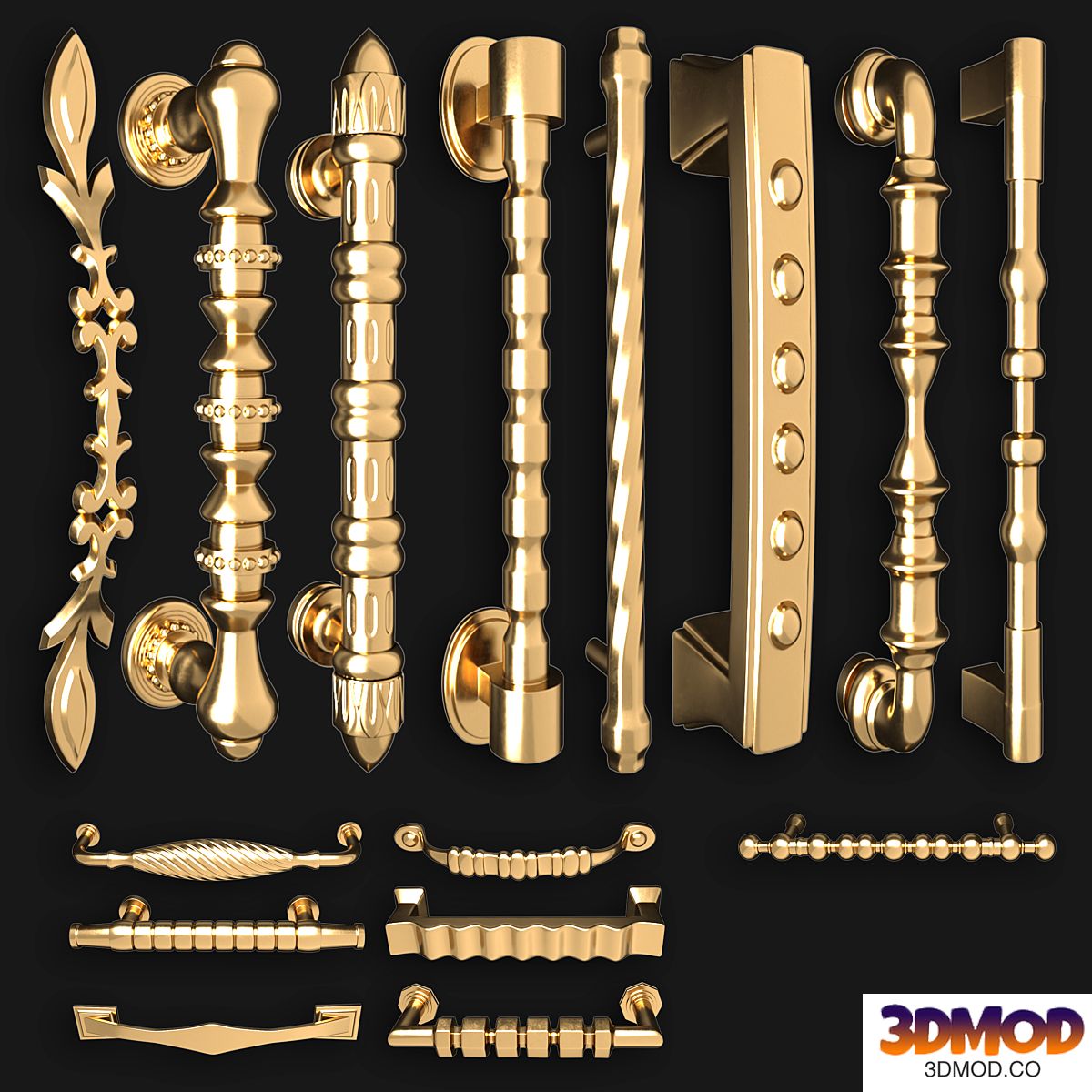 Collection of door knobs and handle-set 006