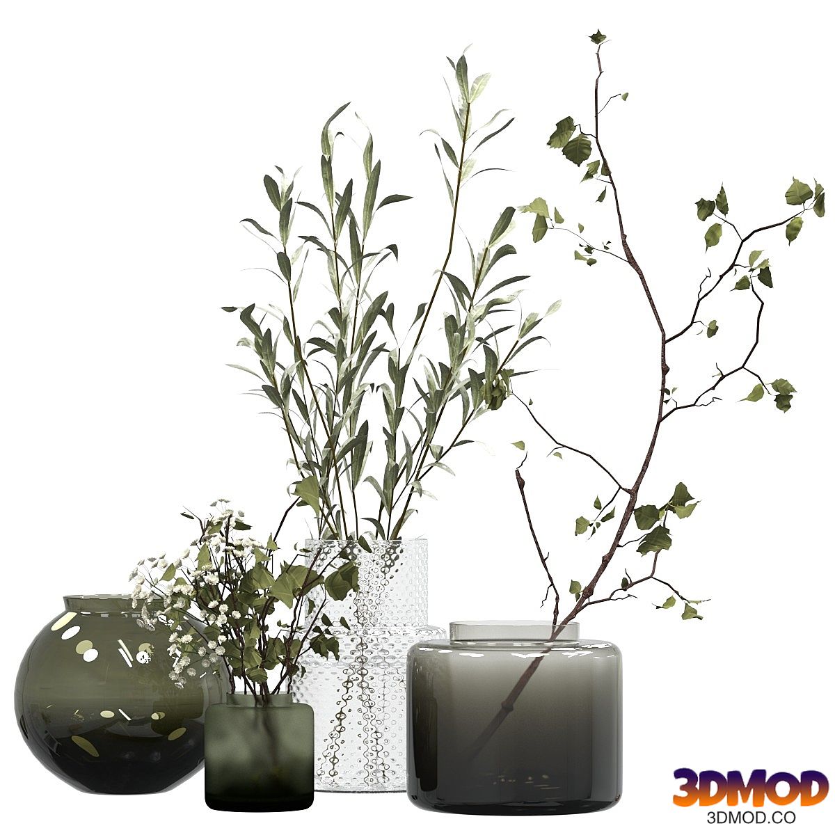 Bouquets in vases