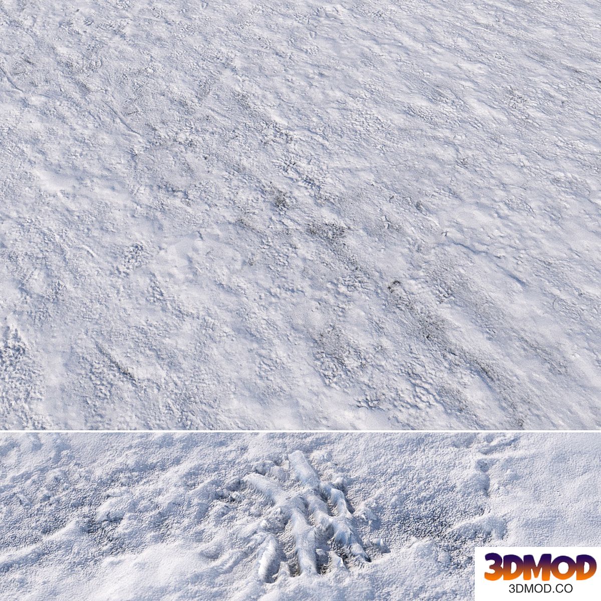 8k seamless snow square material 03