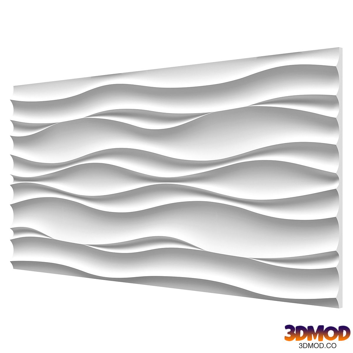 Plaster 3d panel "Wave Atlantic"