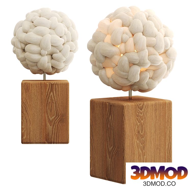 Ball table lamp by Helen Loom